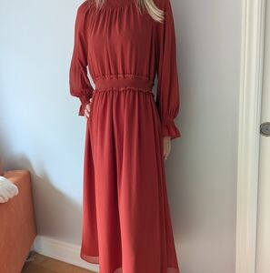 Nordstrom Rust Coloured Midi Dress